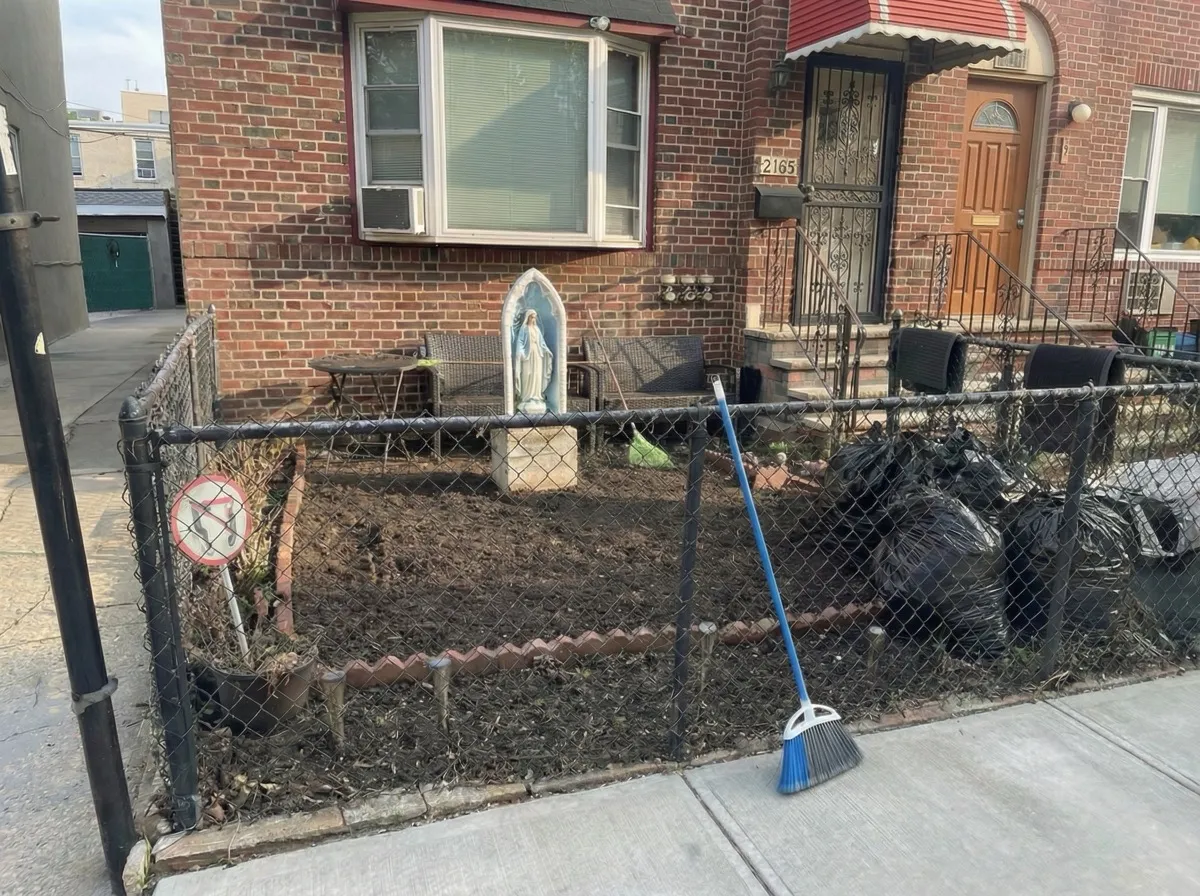 After: cleared front yard